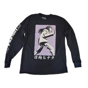 Naruto Shippuden Hinata‎ Hyuga Long Sleeve T Shirt Anime Manga Size L Black